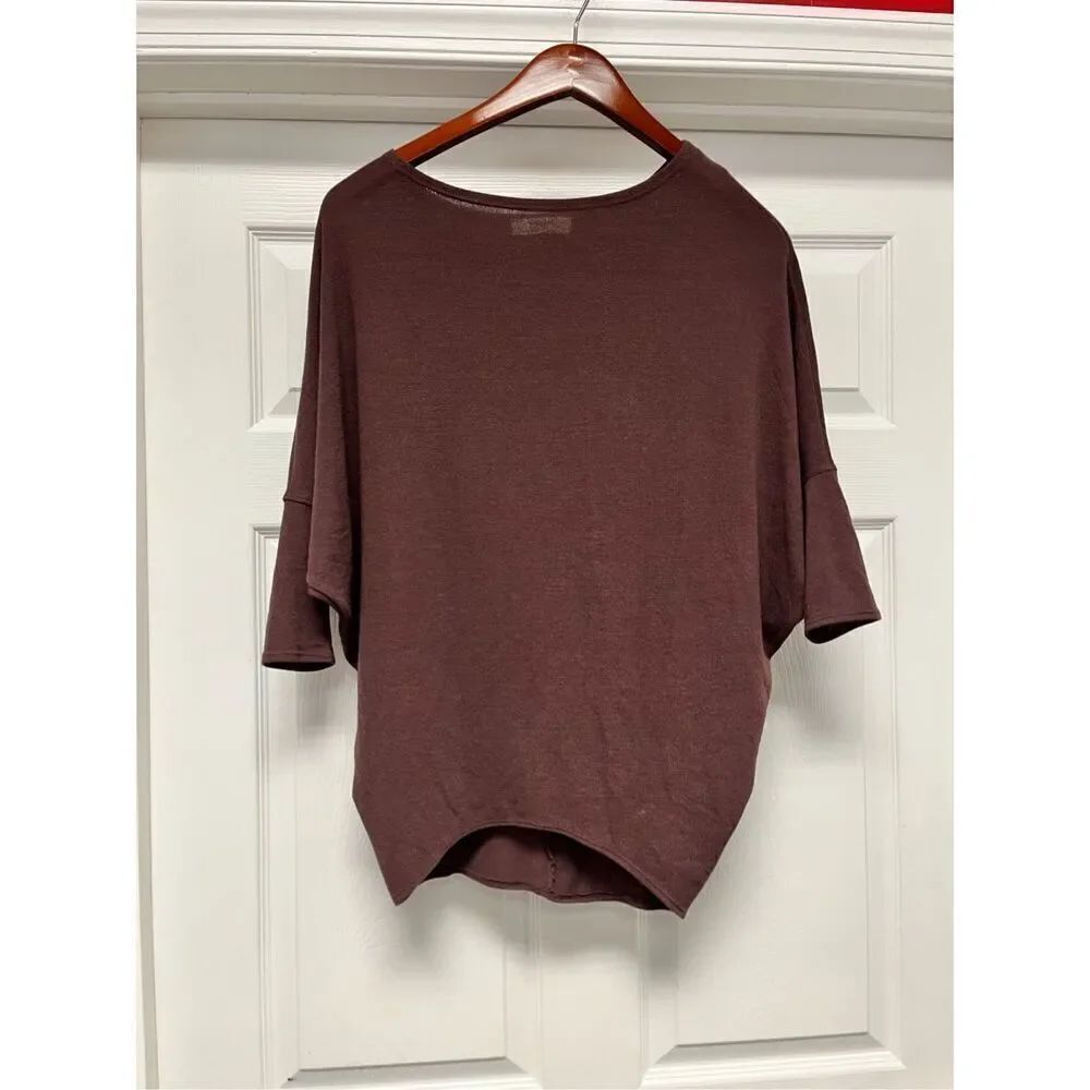 Jolie Plum Batwing Loose Lightweight Sweater sz S NWOT